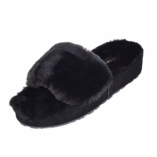 Factory Wholesale Fashion Fur Slippers Warm House Fur Slides