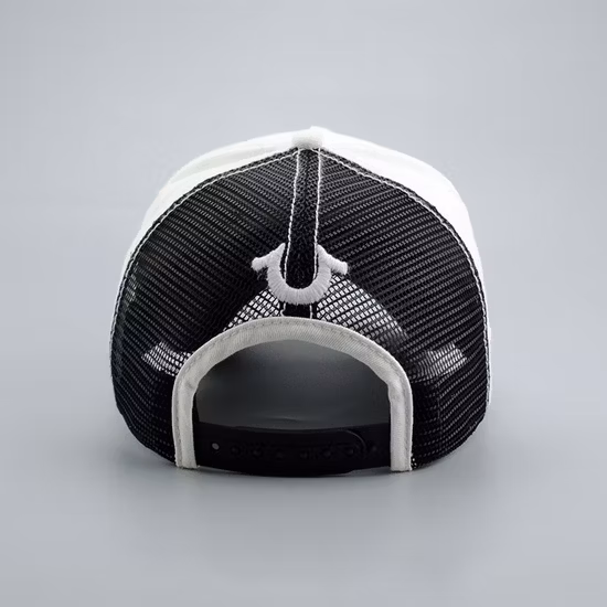 메시 뒷면과 자수 동물 야구 모자가 있는 조절 가능한 스트랩백 트러커 캡